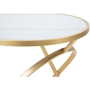 Mauro Ferretti table dappoint Glam Mat Ø 50,5x50 cm or