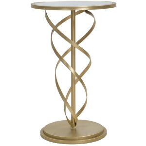 Mauro Ferretti table dappoint Glam Spirale Ø 38x61,5 cm or