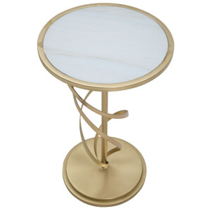 Mauro Ferretti table dappoint Glam Spirale Ø 38x61,5 cm or