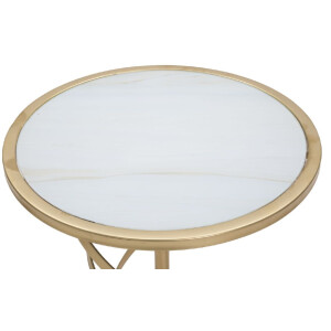 Mauro Ferretti table dappoint Glam Spirale Ø 38x61,5 cm or