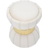 Mauro Ferretti tabouret fleur Ø 40x44 cm crème or