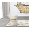 Mauro Ferretti tabouret fleur Ø 40x44 cm crème or