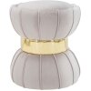 Mauro Ferretti tabouret fleur Ø 40x44 cm gris or