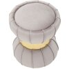 Mauro Ferretti tabouret fleur Ø 40x44 cm gris or