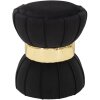 Mauro Ferretti tabouret fleur Ø 40x44 cm noir or