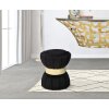 Mauro Ferretti tabouret fleur Ø 40x44 cm noir or