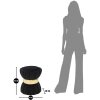 Mauro Ferretti tabouret fleur Ø 40x44 cm noir or