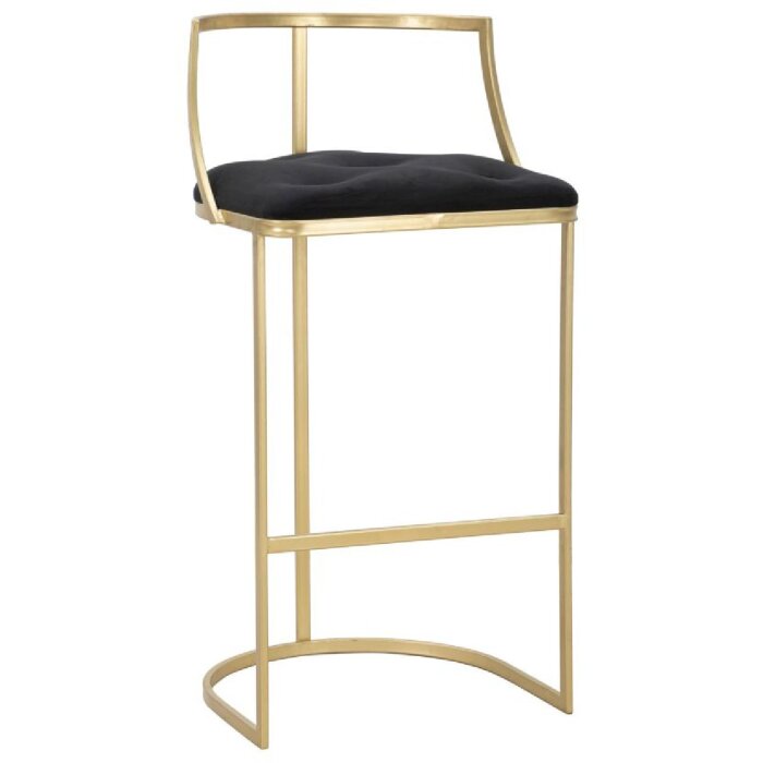 Tabouret de bar Mauro Ferretti Istanbul Ø 45x90 cm or noir