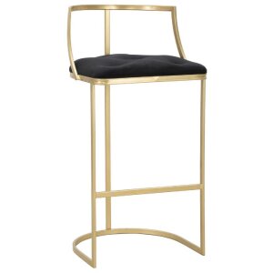 Tabouret de bar Mauro Ferretti Istanbul Ø 45x90 cm or noir