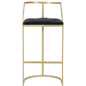 Tabouret de bar Mauro Ferretti Istanbul Ø 45x90 cm or noir