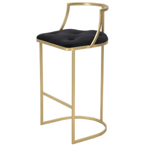 Tabouret de bar Mauro Ferretti Istanbul Ø 45x90 cm or noir