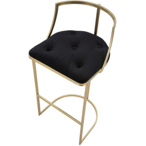 Tabouret de bar Mauro Ferretti Istanbul Ø 45x90 cm or noir