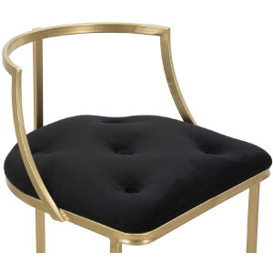 Tabouret de bar Mauro Ferretti Istanbul Ø 45x90 cm or noir