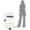 Tabouret de bar Mauro Ferretti Istanbul Ø 45x90 cm or noir