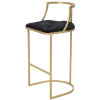 Tabouret de bar Mauro Ferretti Istanbul Ø 45x90 cm or noir