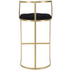 Tabouret de bar Mauro Ferretti Istanbul Ø 45x90 cm or noir