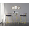 Tabouret de bar Mauro Ferretti Istanbul Ø 45x90 cm or noir