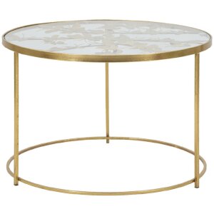 Mauro Ferretti table basse papillons Ø 60x40,5 cm or