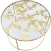 Mauro Ferretti table basse papillons Ø 60x40,5 cm or