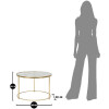 Mauro Ferretti table basse papillons Ø 60x40,5 cm or