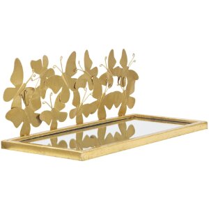 Mauro Ferretti étagère murale papillons set de 2 43x19,2x16,5 cm or