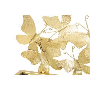 Mauro Ferretti étagère murale papillons set de 2 43x19,2x16,5 cm or