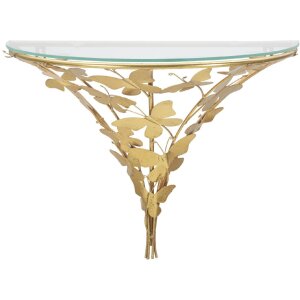 Mauro Ferretti table de nuit murale papillons 44,5x24,5x34,5 cm or