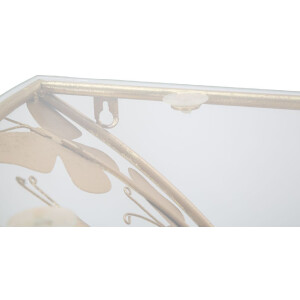 Mauro Ferretti table de nuit murale papillons 44,5x24,5x34,5 cm or
