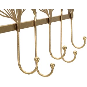 Mauro Ferretti portemanteau mural 7 feuilles 66,2x6x26,3 cm or