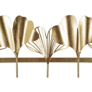 Mauro Ferretti portemanteau mural 5 feuilles 49,5x6x26,3 cm or