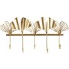 Mauro Ferretti portemanteau mural 5 feuilles 49,5x6x26,3 cm or