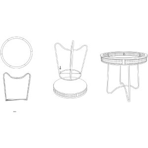 Mauro Ferretti table dappoint Fuji Ø 40x60 cm multicolore