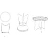 Mauro Ferretti table dappoint Fuji Ø 40x60 cm multicolore