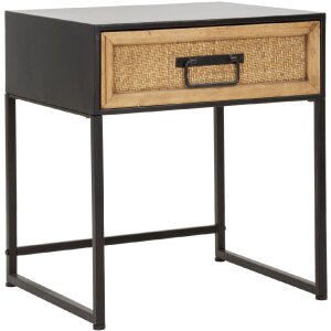 Mauro Ferretti table de nuit Hanoi 45x40x51,5 cm noir marron