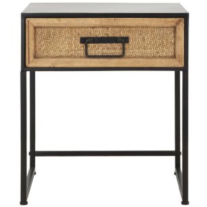 Mauro Ferretti table de nuit Hanoi 45x40x51,5 cm noir marron