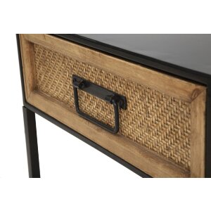 Mauro Ferretti table de nuit Hanoi 45x40x51,5 cm noir marron