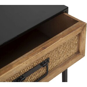Mauro Ferretti table de nuit Hanoi 45x40x51,5 cm noir marron