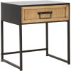 Mauro Ferretti table de nuit Hanoi 45x40x51,5 cm noir marron