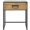 Mauro Ferretti table de nuit Hanoi 45x40x51,5 cm noir marron