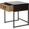 Mauro Ferretti table de nuit Hanoi 45x40x51,5 cm noir marron