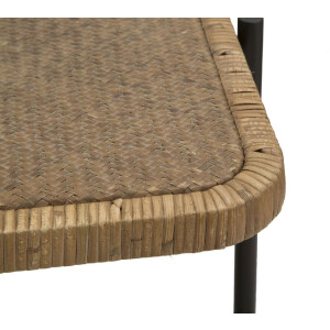 Mauro Ferretti table basse Cebu 75x55x46,5 cm noir marron