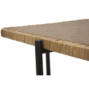 Mauro Ferretti table basse Cebu 75x55x46,5 cm noir marron