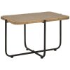 Mauro Ferretti table basse Cebu 75x55x46,5 cm noir marron