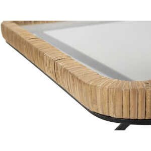 Mauro Ferretti table basse Saint Barth 70x50x45 cm noir marron