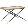 Mauro Ferretti table basse Saint Barth 70x50x45 cm noir marron