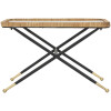 Mauro Ferretti table basse Saint Barth 70x50x45 cm noir marron