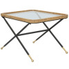 Mauro Ferretti table basse Saint Barth 70x50x45 cm noir marron