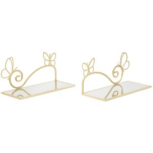 Mauro Ferretti Console murale papillon set de 2...