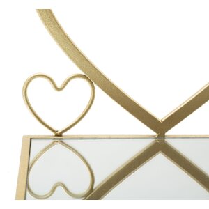 Mauro Ferretti console murale coeur set de 2 pièces 41,5x18x21 cm or