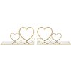 Mauro Ferretti console murale coeur set de 2 pièces 41,5x18x21 cm or